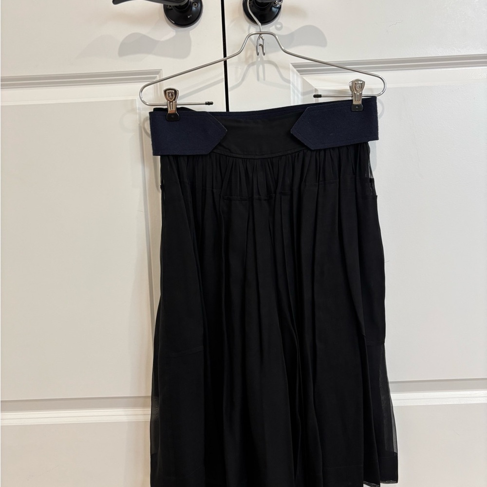 Yves Saint Laurent YSL Black A-Line Skirt size women’s Medium tulle with pockets